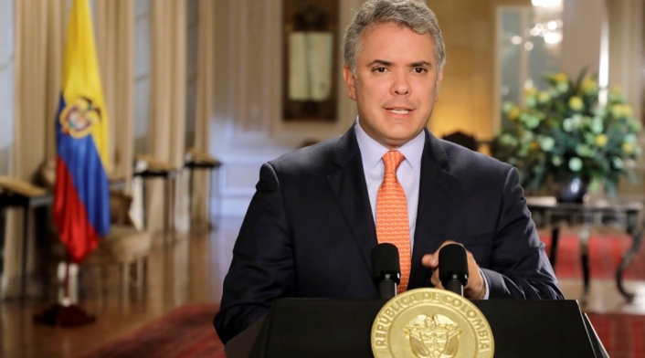 Presidente Iván Duque, en la Casa de Nariño