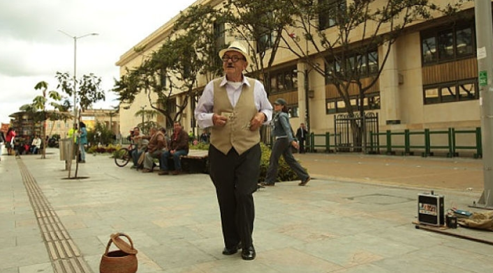 Artistas en el centro de Bogotá