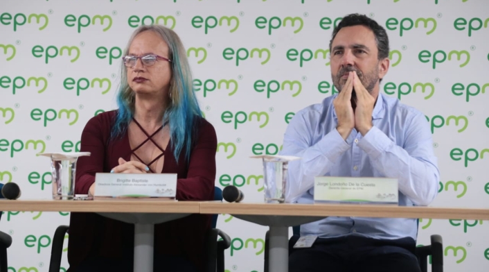 Brigitte Baptiste, directora general del Instituto Humboldt, junto a Jorge Londoño De la Cuesta, gerente general de EPM