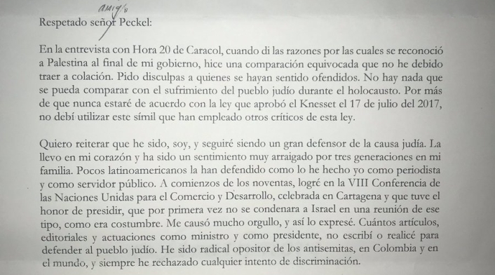 Carta Santos