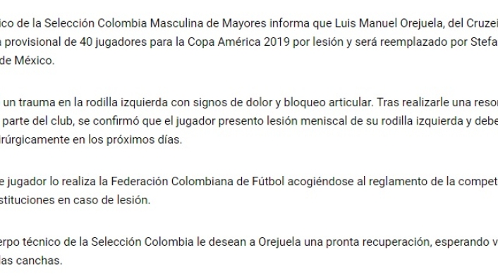 Comunicado Stefan Medina