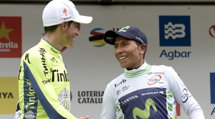Alberto Contador y Nairo Quintana