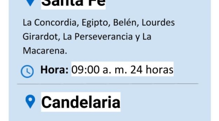 Cortes de agua en Bogotá miércoles 15 de mayo