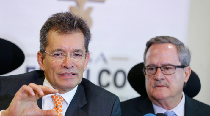 Javier Díaz, presidente de Analdex, junto a Eduardo Bisbal, vicepresidente de Fenalco