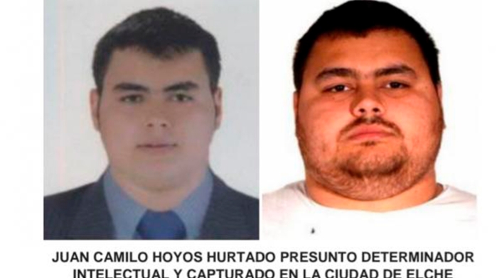 Juan Camilo Hoyos Hurtado, colombiano capturado en Elche (España)