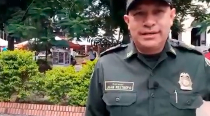 El coronel Juan Carlos Restrepo, comandante de la Policía del departamento del Huila