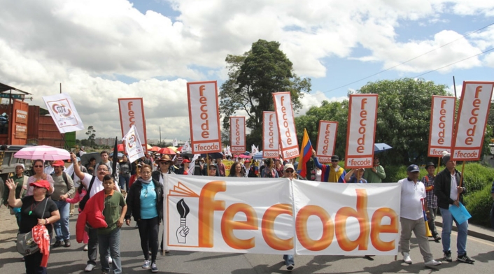 Marcha de maestros en Colombia Marcha de maestros en Colombia