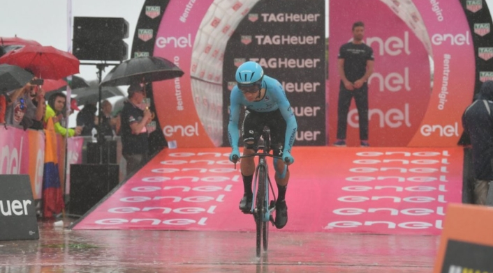 Miguel Ángel López, en la cronoescalada del Giro de Italia