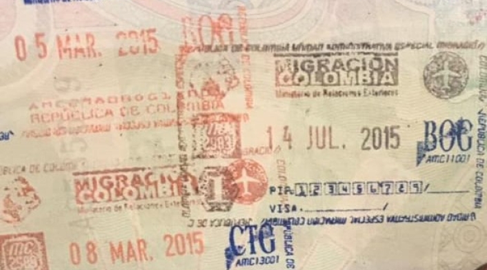 Pasaporte del Colombiano detenido en Barceona, con drogas