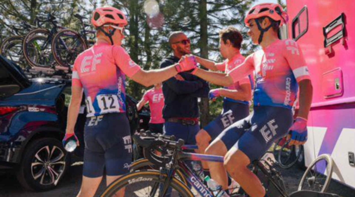 Sergio Higuita (13), mejor colombiano en el Tour de California.