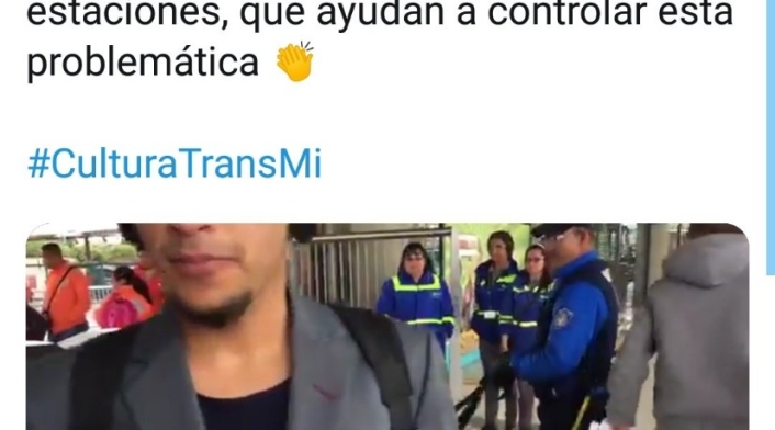 Tuit que Transmilenio borró de su cuenta oficial