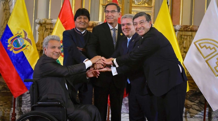Los Jefes de Estado en la XIX reunión del CAN