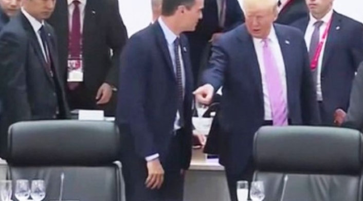 Pedro Sánchez y Donald Trump.