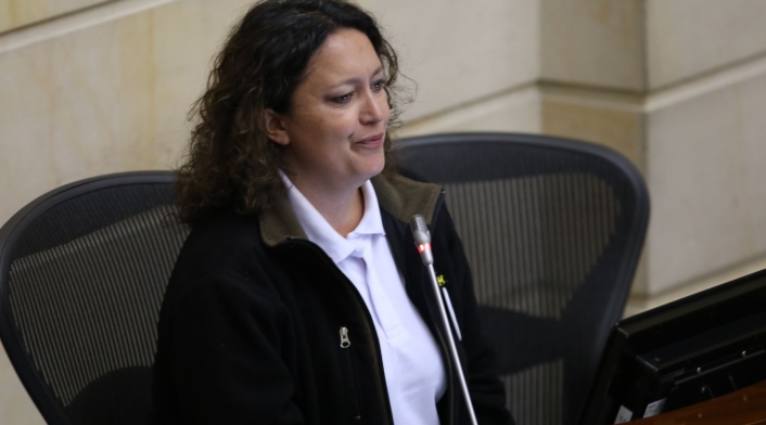 La senadora Angélica Lozano Correa.