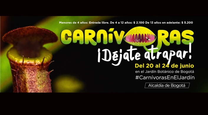 La promoción de las plantas carnívoras a exponerse en el Jardín Botánico de Bogotá