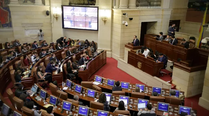 El Congreso de la República, en Bogotá