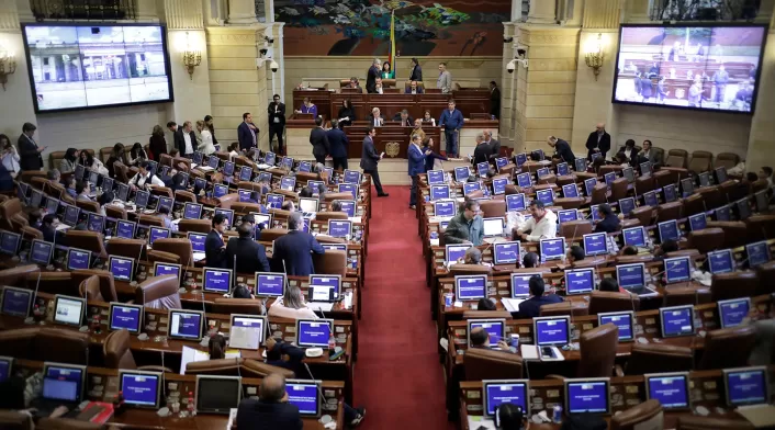 El Congreso de la República, en Bogotá