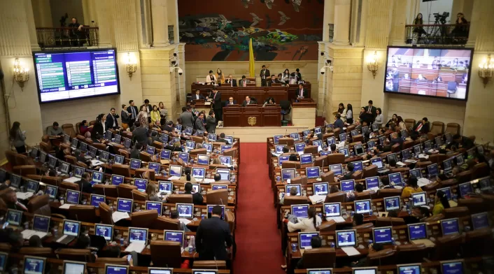 El Congreso de la República, en Bogotá
