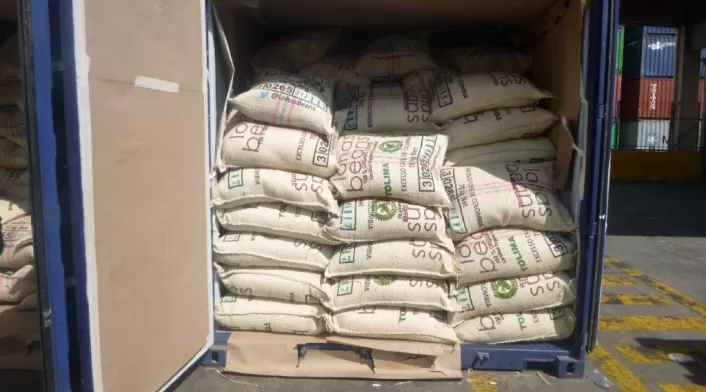 Carga de café orgánico