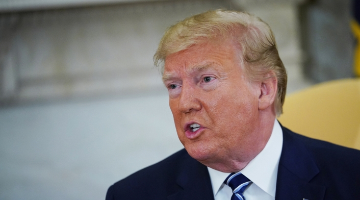 Donald Trump, presidente de Estados Unidos, al interior de la Casa Blanca, en Washington
