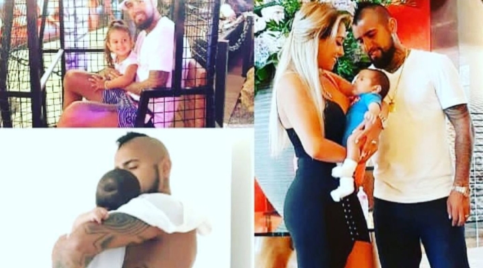Así se veía Arturo Vidal feliz con su expareja y sus hijos.