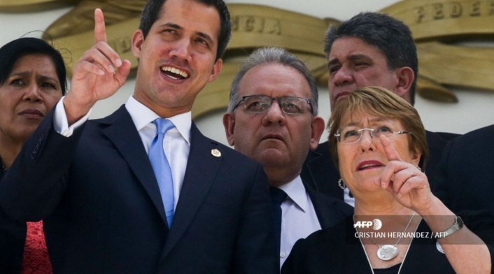 Juan Guaidó y Michelle Bachelet Juan Guaidó y Michelle Bachelet