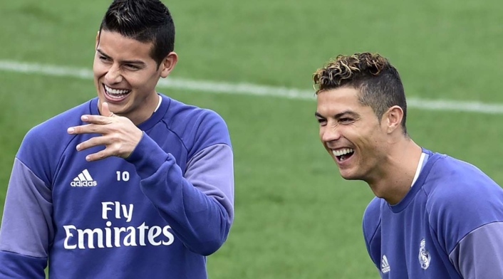 James Rodríguez y Cristiano Ronaldo James Rodríguez y Cristiano Ronaldo