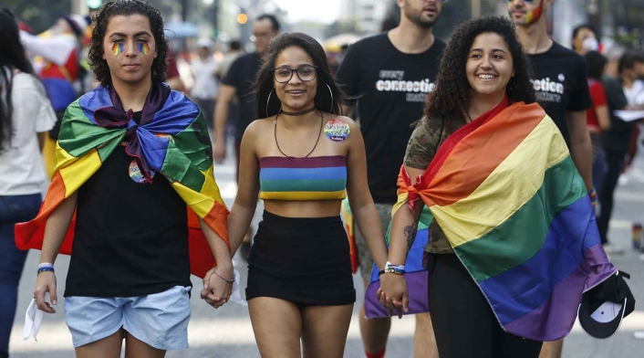 Marcha LGBT en Sao Paulo