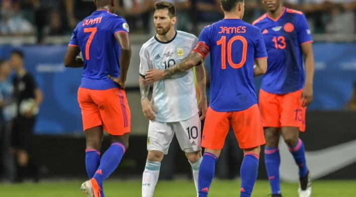 Lionel Messi en partido Colombia vs Argentina de la Copa América Lionel Messi en partido Colombia vs Argentina de la Copa América