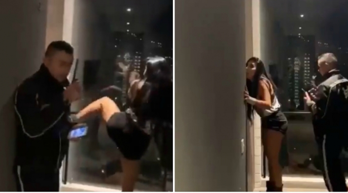 Marcela Reyes en un bochornoso vídeo.