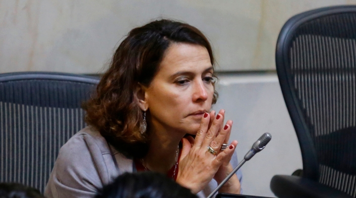 Nancy Patricia Gutiérrez, exministra del Interior, en el Senado de la República, en Bogotá
