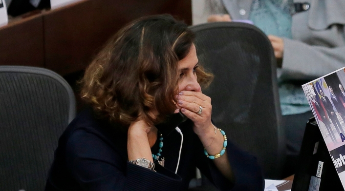 Nancy Patricia Gutiérrez, ministra del Interior, en el Congreso de la República