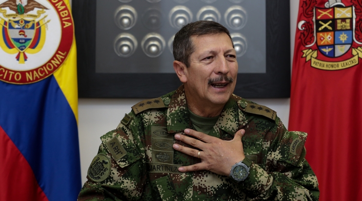 El general Nicacio Martínez, comandante del Ejército