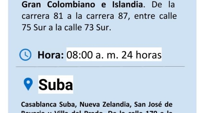 Plantilla cortes de agua martes 18 de junio de 2019
