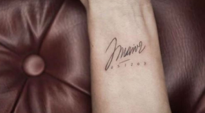 Tatuaje de Gineth Fuentes, esposa de Jota Mario