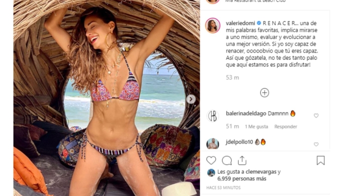 Valerie Domínguez se ve en esta imagen extremadamente delgada.