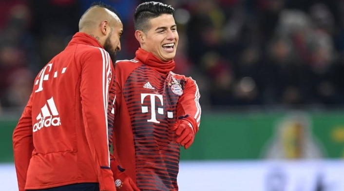 Arturo Vidal y James Rodríguez