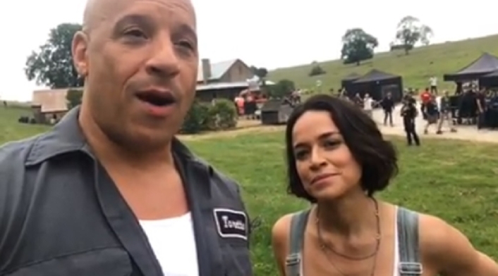 Vin Diesel y Michelle Rodríguez