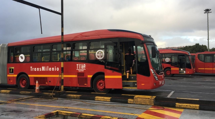 Nuevos buses de Transmilenio, en Bogotá