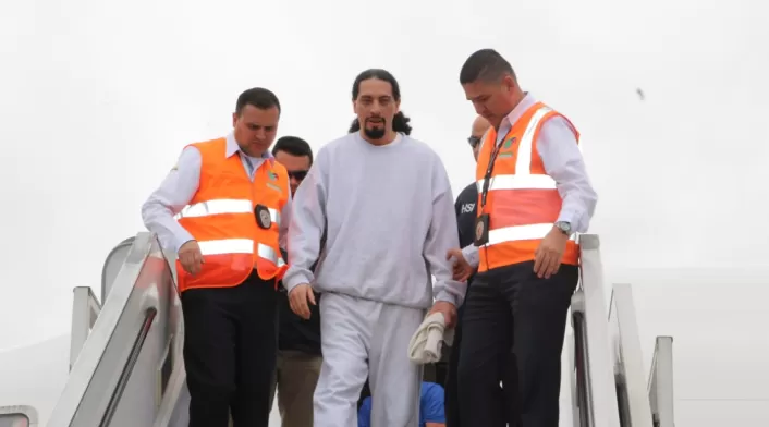 David Murcia Guzmán fue trasladado a La Picota David Murcia Guzmán, en el proceso de registro con Migración Colombia, en Bogotá