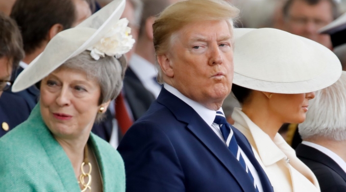 Theresa May y Donald Trump