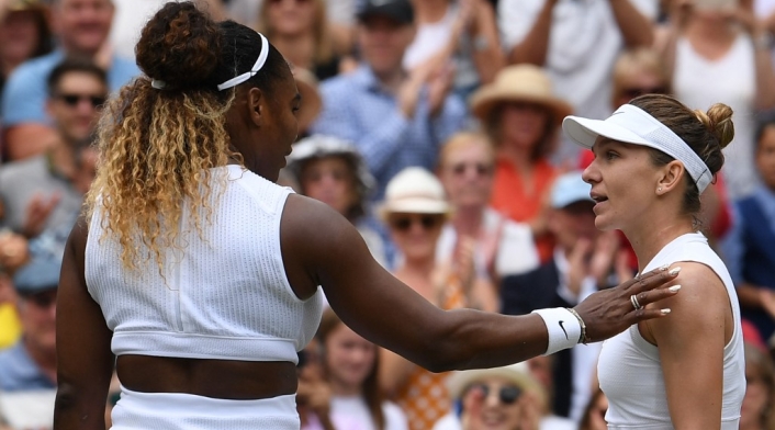 Serena Williams y Simona Halep. Serena Williams y Simona Halep.