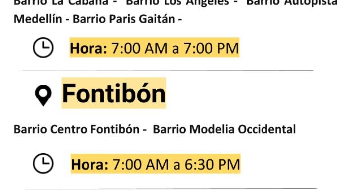 Plantilla cortes de agua jueves 25 de julio de 2019