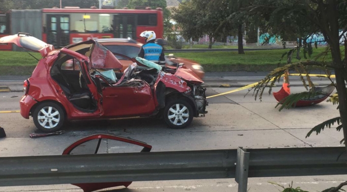 Accidente en la Autopista Norte con Calle 153