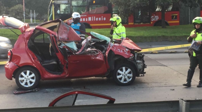 Accidente en la Autopista Norte con Calle 153