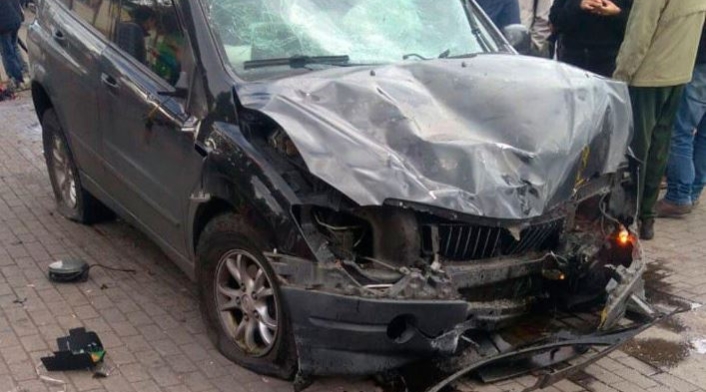 Así quedó la camioneta que arrolló a varias personas en la localidad de Suba. Accidente