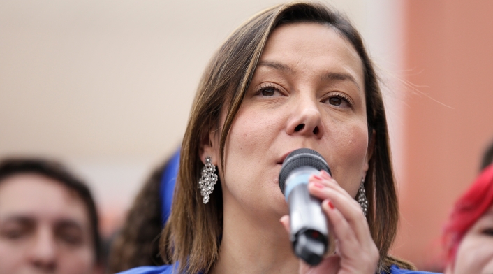 Ángela Garzón, excandidata a la Alcaldía de Bogotá Ángela Garzón, excandidata a la Alcaldía de Bogotá