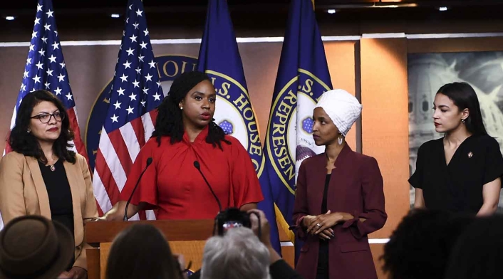 Las congresistas estadounidenses Alexandria Ocasio-Cortez, Ayanna Pressley, Ilhan Omar y Rashida Tlaib. Las congresistas estadounidenses Alexandria Ocasio-Cortez, Ayanna Pressley, Ilhan Omar y Rashida Tlaib.