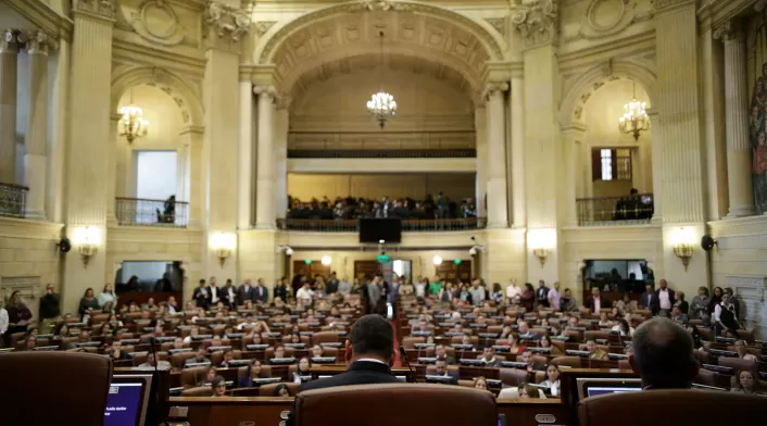 El Congreso de la República, en Bogotá