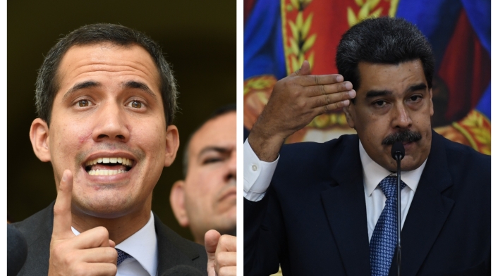 Juan Guaidó y Nicolás Maduro